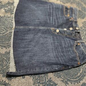 Stylish Denim Skirt with Button Details